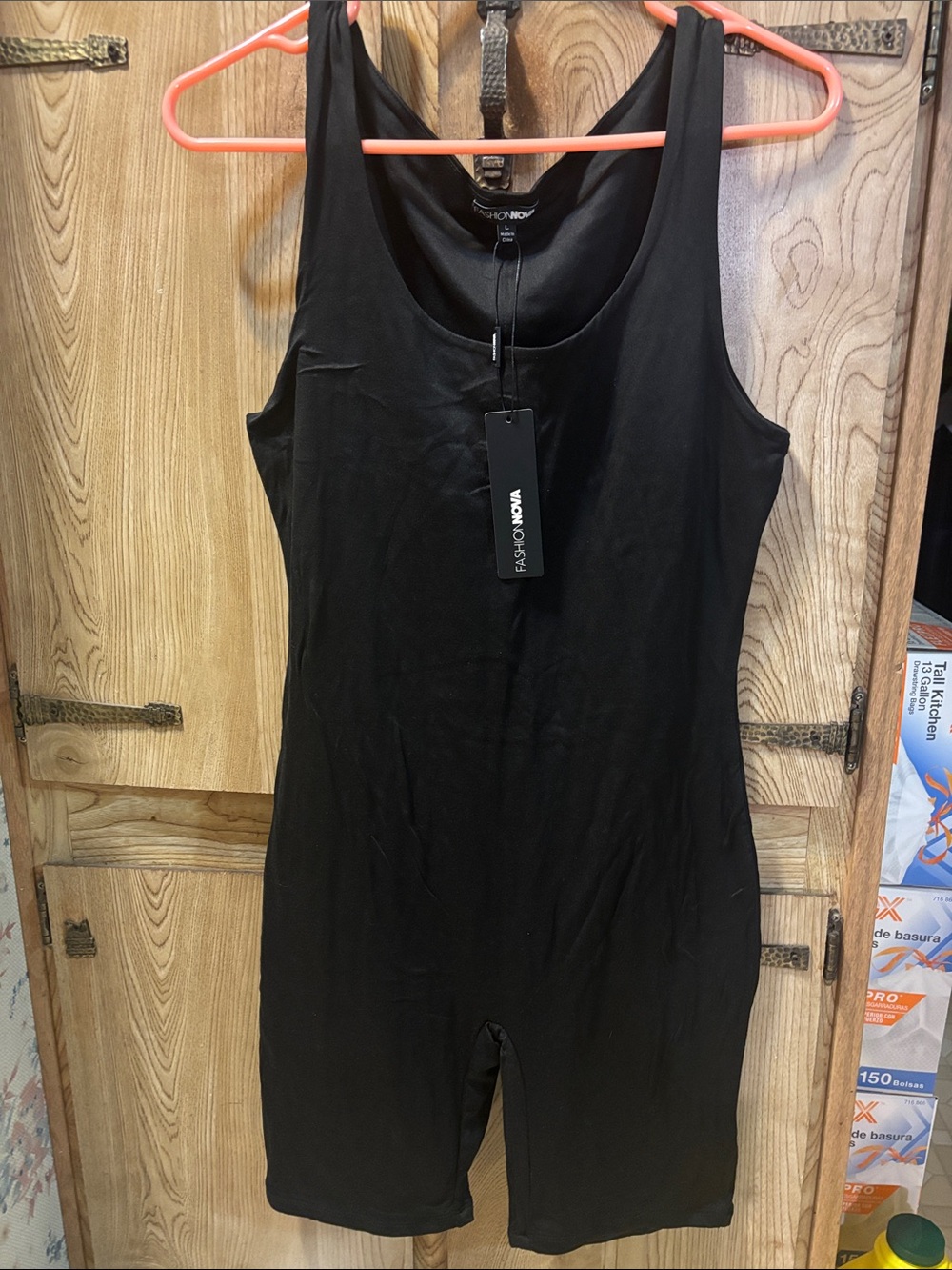 Black Romper size L fashion nova